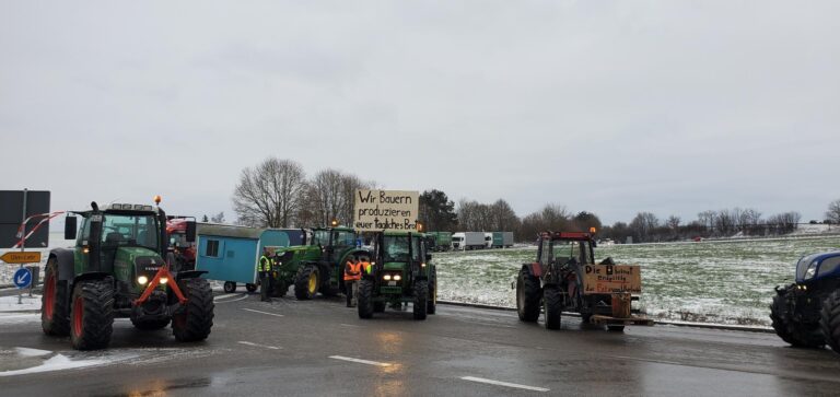 Bauernproteste mit Traktoren in Ulm